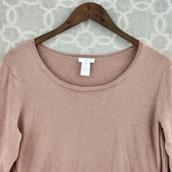 J. Jill Cotton Blend Scoop Neck Pullover Sweater Women's M - Picture 4 of 7